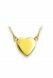 Collana portaceneri con cuore in acciaio inox dorato - riempibile