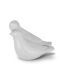 Mini urna per ceneri in ceramica „Birds of Love“, bianca