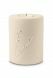 Mini urna cineraria in ceramica 'Rondo' con portacandele beige