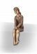 Scultura funeraria Bambina seduta – decorazione tombale – 3D, a terreno, con perni di sotto