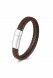 Bracciale cinerario in cuoio intrecciato con portaceneri
