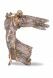 Scultura funeraria Angelo con tromba in varie dimensioni – 3D, a terreno, con perni di sotto