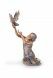 Scultura funeraria Donna in lutto con colomba – edizione limitata, 3D, a terreno, con perni di sotto