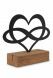 Scultura commemorativa con scomparto per ceneri "Cuore con simbolo dell'infinito"