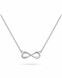 Ciondolo commemorativo Infinity in argento 925 con catena
