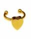 Anello portaceneri a forma di cuore in acciaio inossidabile dorato - riempibile