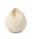 Mini urna cineraria artigianale a goccia in ceramica 'Ohm' – bianco