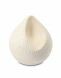 Urna cineraria artigianale a goccia in ceramica 'Ohm' – bianco
