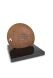 Monumento cinerario in acciaio Corten con mezzaluna e rosa