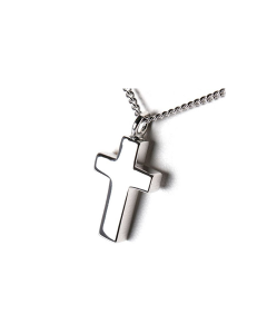 Ciondolo porta ceneri in argento 'Croce'