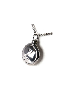 Ciondolo porta ceneri in argento 'Yin Yang'