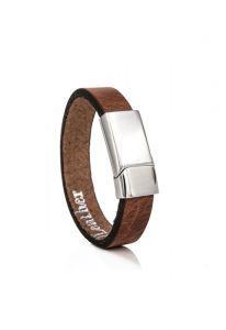 Bracciale cinerario in pelle con portaceneri