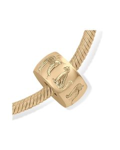 Ciondolo / perlina cineraria commemorativa in oro