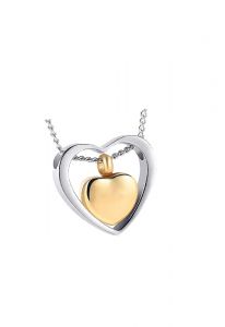 Pendente cinerario 'Cuore' dal cuore d'oro