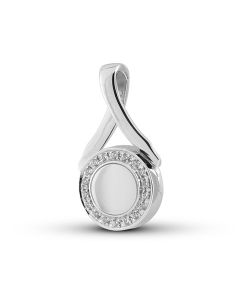 Ciondolo porta cenere in argento 925 con pietre di zirconio