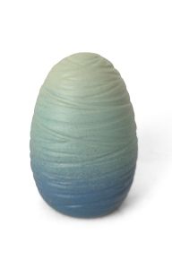 Urna cineraria per bambino 'Bozzolo' blu verde