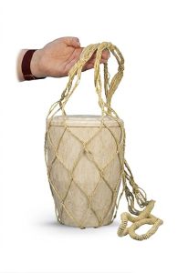 Rete di calata in fibre vegetali per urne biodegradabili