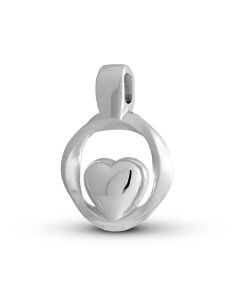 Ciondolo porta cenere cuore 'Amore Eterno' in argento 925