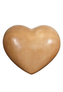 Urna cineraria a cuore in legno – tinta chiara