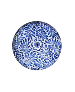 Mini urna cineraria 'Rustic Flowers' nel blu di Delft