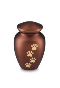 Urna per animali marrone opaco con impronte dorate, diverse dimensioni