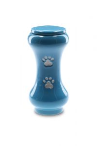 Pet cremation ashes urn with paw print