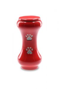 Pet cremation ashes urn with paw print