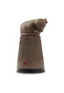 Urna per cani in ceramica fatta a mano con cuoricino – antracite
