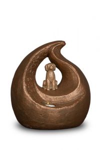 Urna a forma di goccia per cani con porta candela