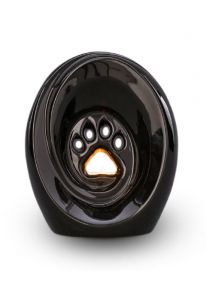 Pet cremation ashes urn with paw print