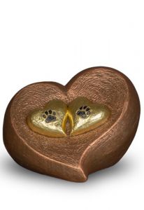 Urna DUO a forma di cuore per due animali