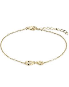 Bracciale commemorativo Infinity in placcato oro giallo
