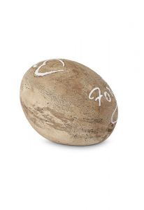 Pietra commemorativa con due cuori 'Forever'