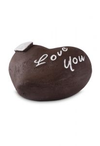Pietra commemorativa cuore 'Love you'