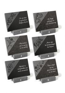 Pietra commemorativa con stampa laser