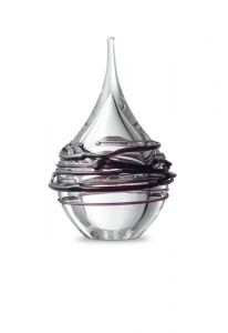 Urna cineraria in cristallo 'Swirl' trasparente