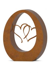Mini urna cineraria in acciaio corten