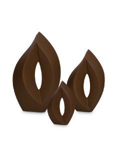 Mini urna cineraria in ceramica 'Venezia' marrone opaco