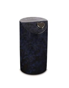 Ceramic funeral urn with a heart