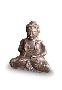 Mini urna cineraria di Buddha in bronzo