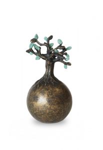 Mini urna cineraria in bronzo 'Albero della vita'