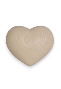 Mini urna cineraria 'Cuore' in legno di frassino