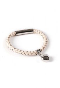 Bracciale cinerario in cuoio intrecciato con portaceneri