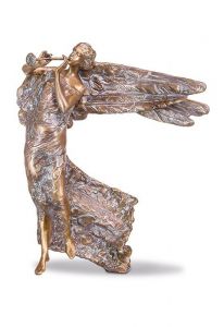 Scultura funeraria Angelo con tromba in varie dimensioni – 3D, a terreno, con perni di sotto