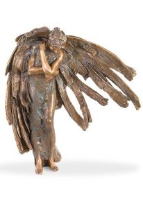 Scultura funeraria Angelo addolorato – 3D, a terreno, con perni di sotto