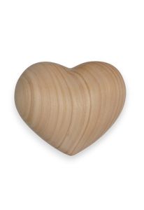 Mini urna cineraria 'Cuore' in legno di ciliegio