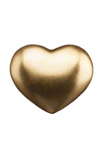 Mini urna cineraria 'Cuore d'oro' in legno