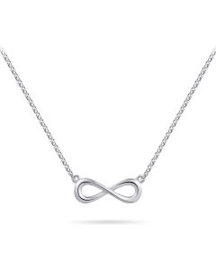 Ciondolo commemorativo Infinity in argento 925 con catena