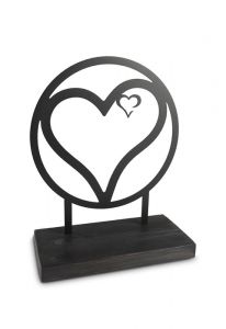 Scultura cineraria 'Cuore' con perla di cenere