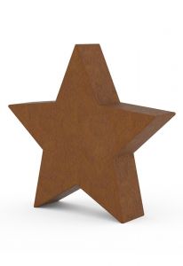 Mini urna cineraria in acciaio corten